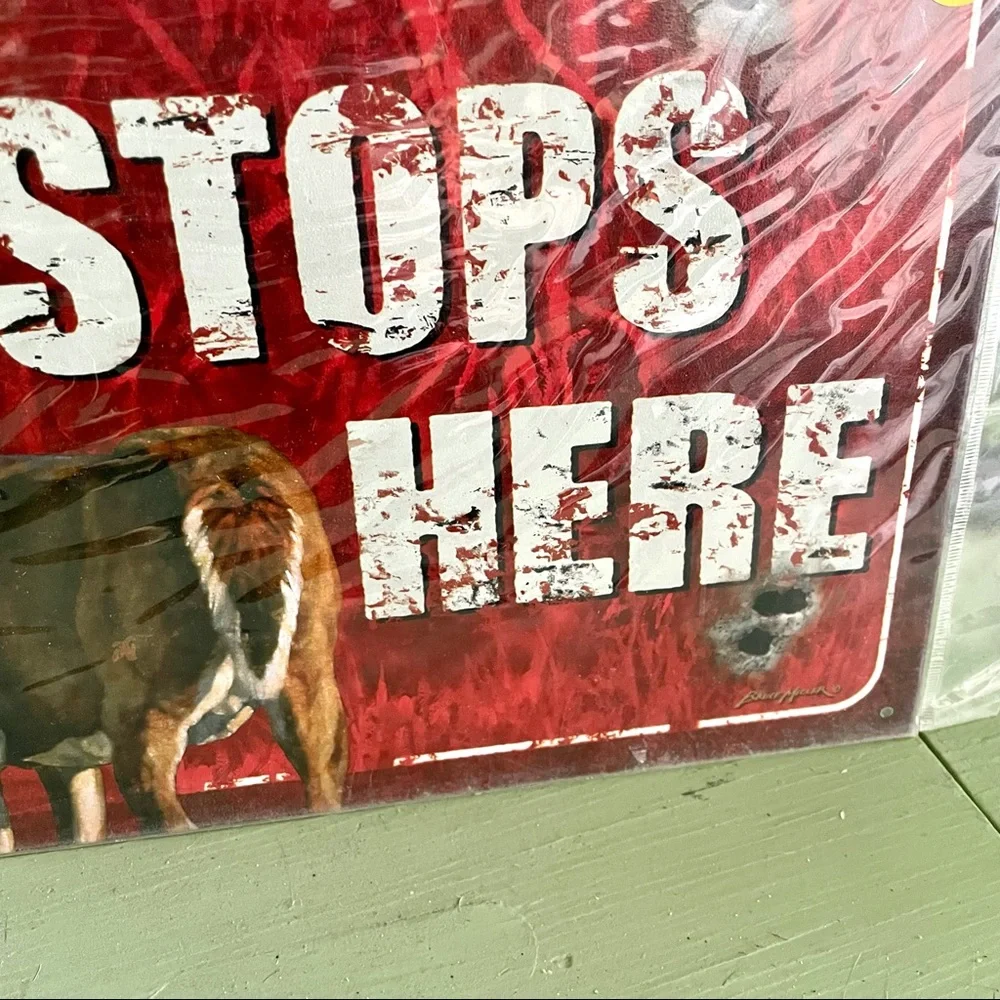 NEW The Buck Stops Here Metal Sign